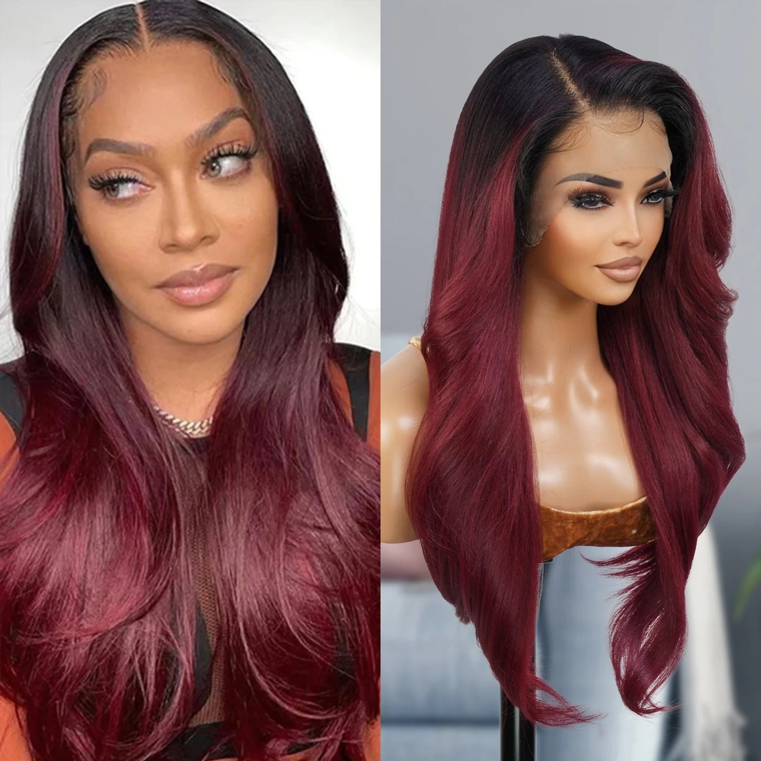 The Stylist Human Hair Blend Pre Plucked 13x6 Invisible HD Lace Frontal Wig Tastee [Neutral HD Lace]