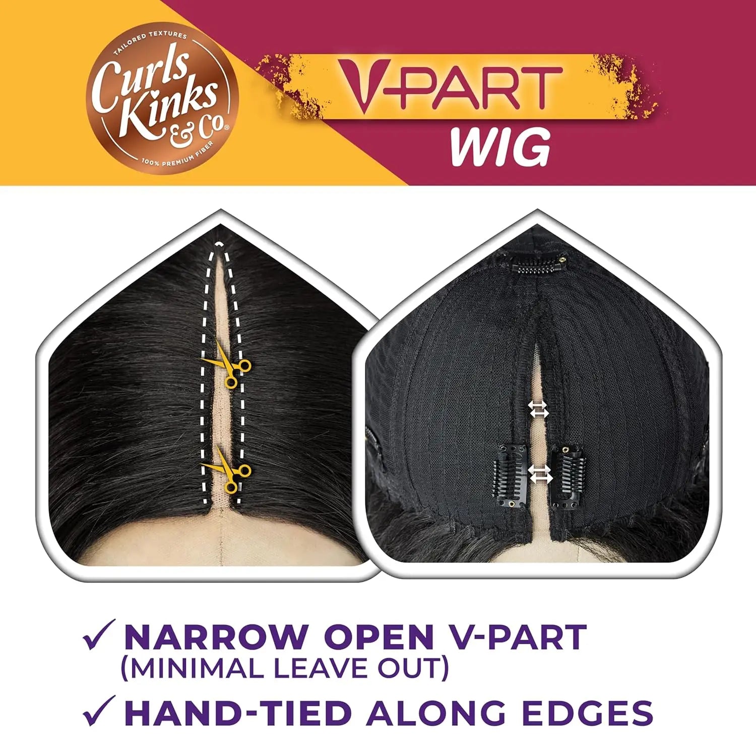 Sensationnel Synthetic V-Part Wig Curls Kinks N Co Glueless V-Unit 9