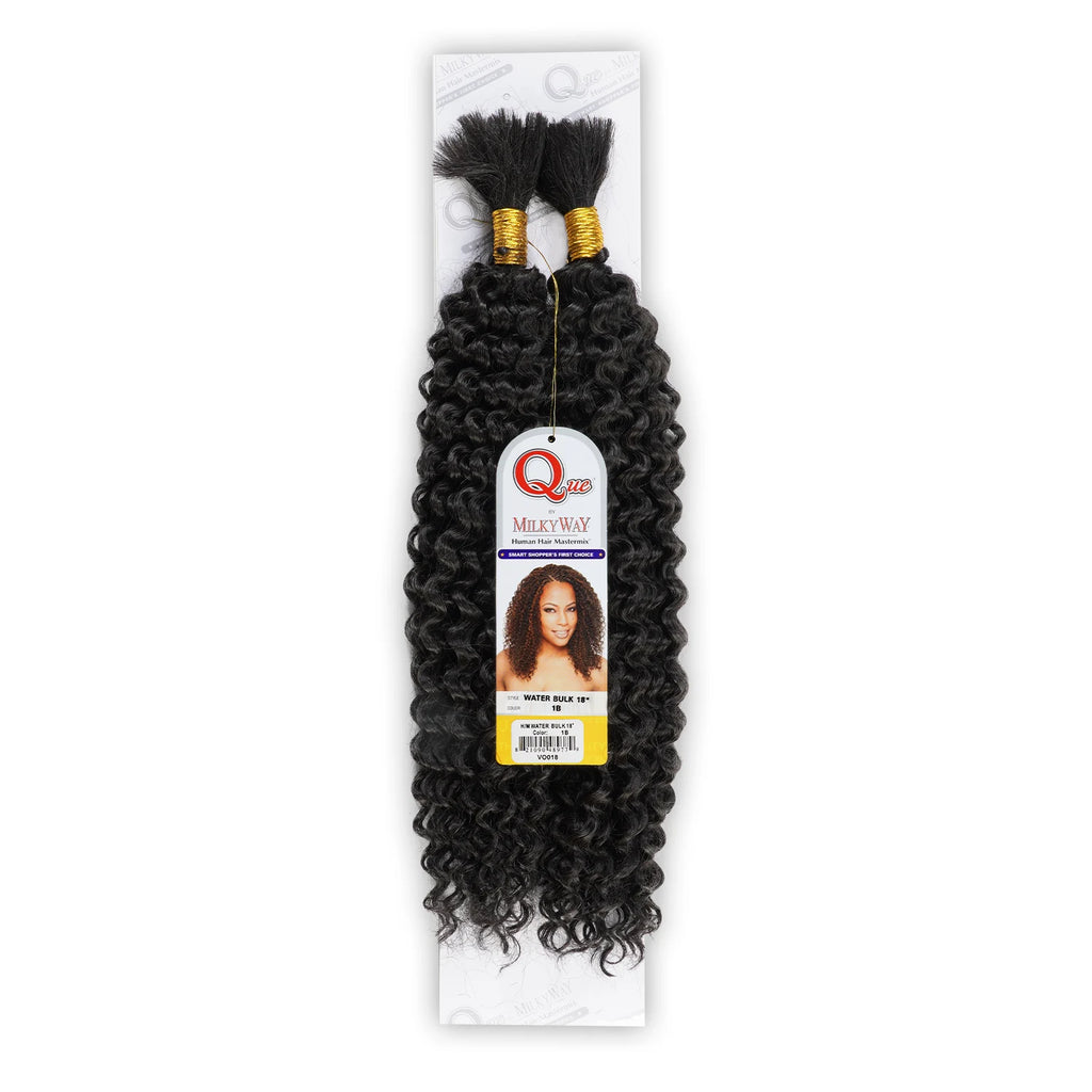 Human Hair Master Mix Milky Way Braids Que Water Bulk – Water Wave, Natural Feel, Full & Bouncy, Easy Braiding