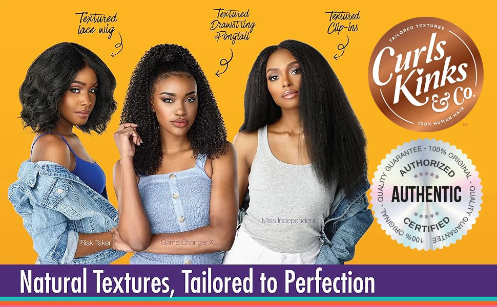 Sensationnel Instant Weave Curls Kinks N Co Half Wig Alpha Woman - Natural Curls, Effortless Style, Versatile Look