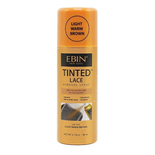 Ebin New York Tinted Lace Aerosol Spray 2.7oz/ 80ml - Quick Dry, Natural Tint, Ideal for Seamless Lace Blending