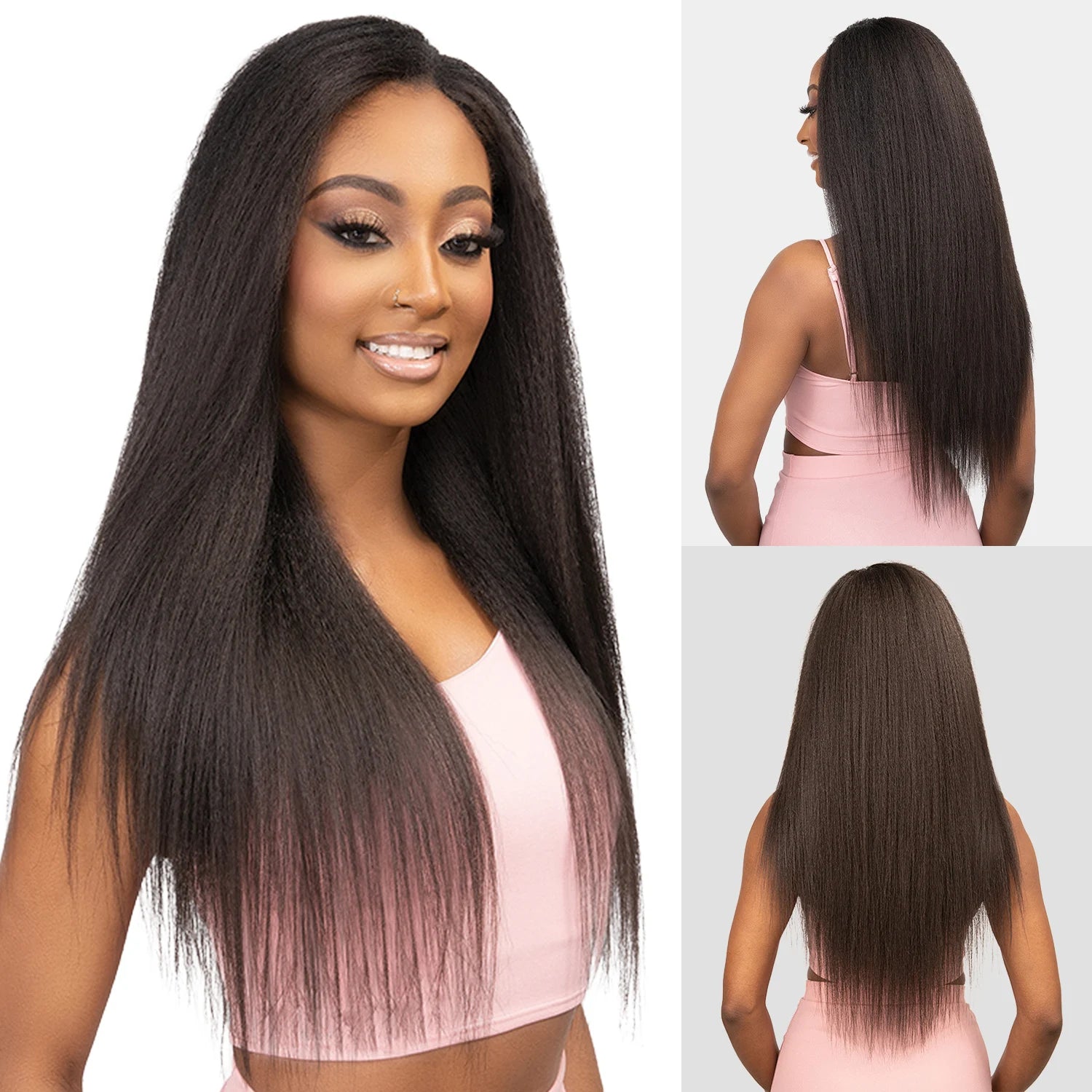 Janet Collection Remy Illusion Clip 7Pcs Kinky Straight 18"