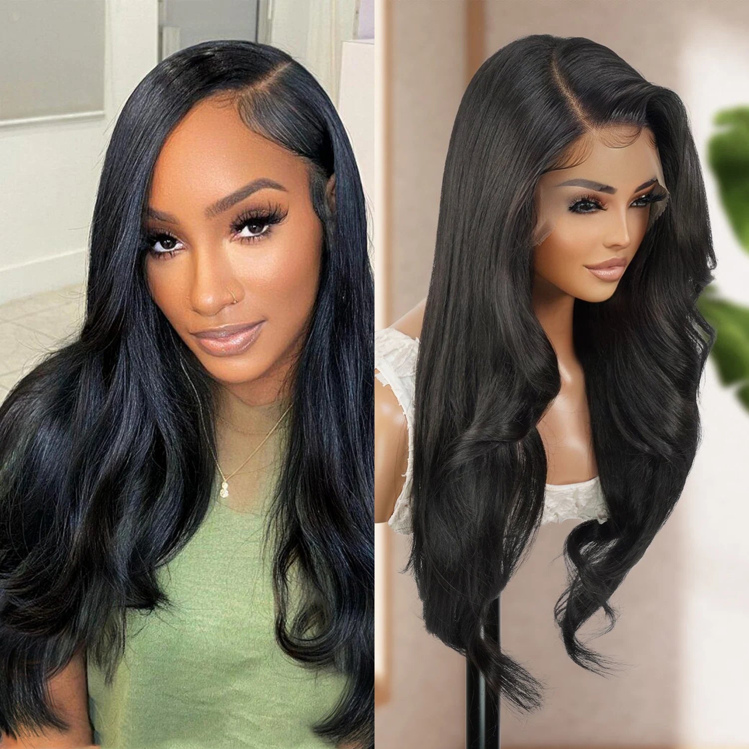 The Stylist Human Hair Blend Pre Plucked 13x6 Invisible HD Lace Frontal Wig Tastee [Neutral HD Lace]