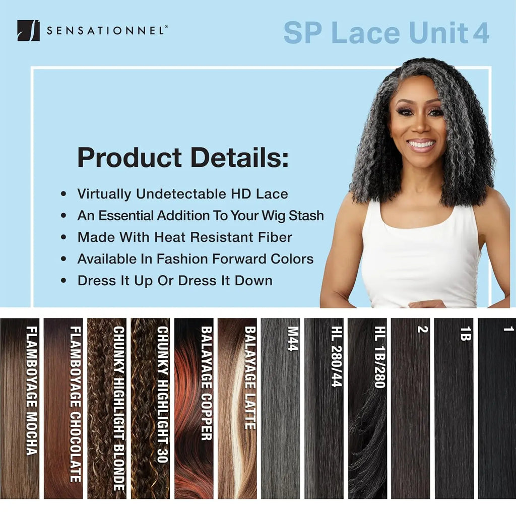 Sensationnel Dashly HD Lace Front Synthetic Wig Salt N Pepper SP Unit 4