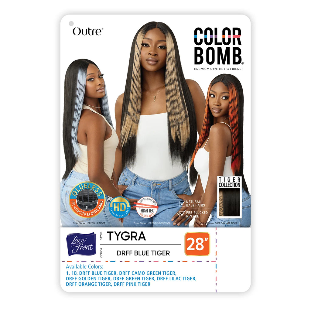 Outre HD Lace Front Synthetic Wig Glueless Color Bomb Tygra