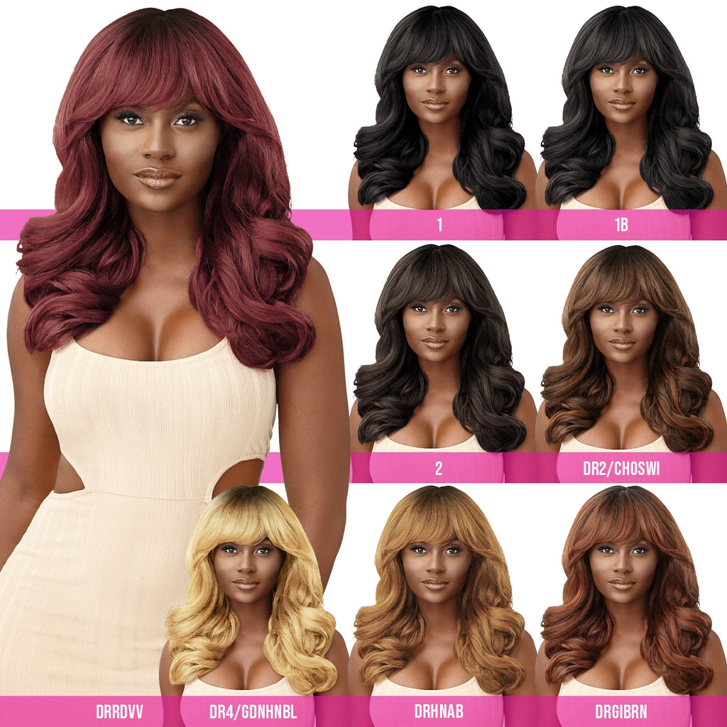 Outre Wigpop Full Wig Jasmiyah – Wig with Bang, Body Wave, Blow Out, Ready-to-Wear, Natural Look