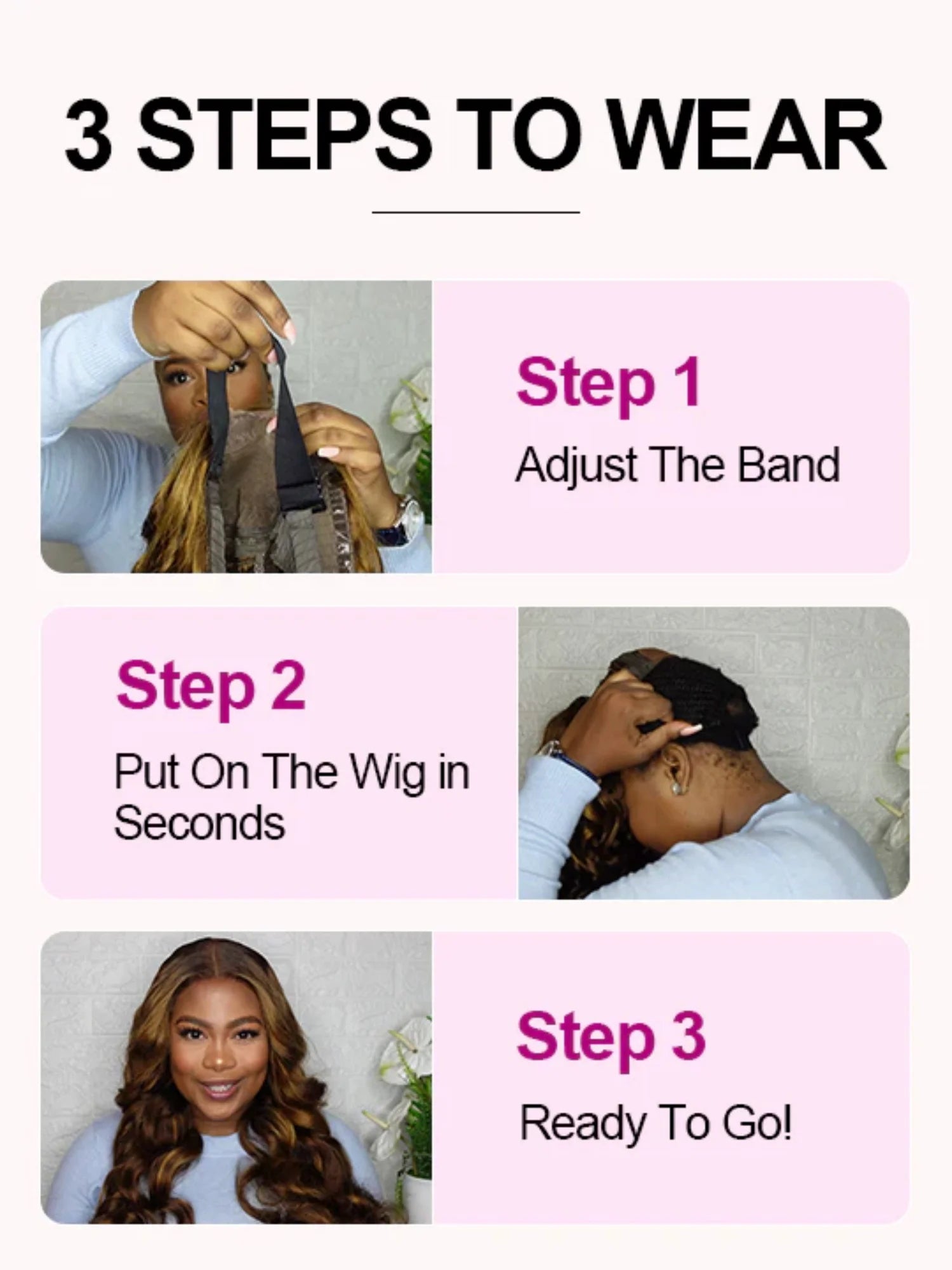 Pre Cut No Glue Glueless Wig Human Hair Ombre Color Highlight Body Wave 13x4 Lace Frontal Wigs 180% Density on Sale