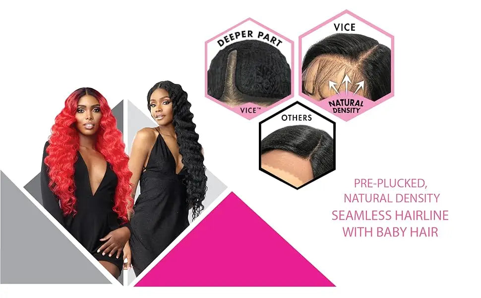 Sensationnel Vice HD Lace Front Wig Unit 10 – Long, Natural Finish, Heat Safe