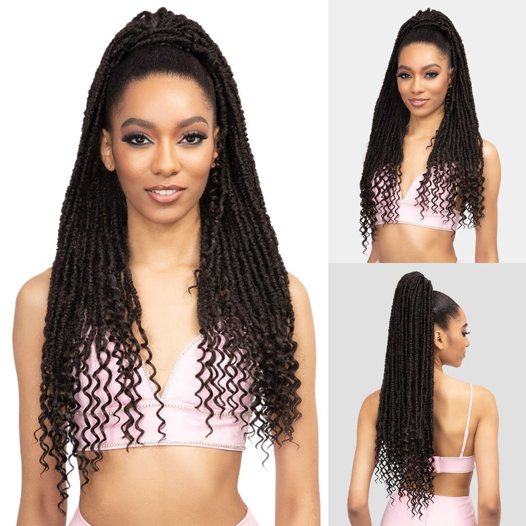 Janet Collection Synthetic Ponytail Remy Illusion Braid Pony Tampa 26"