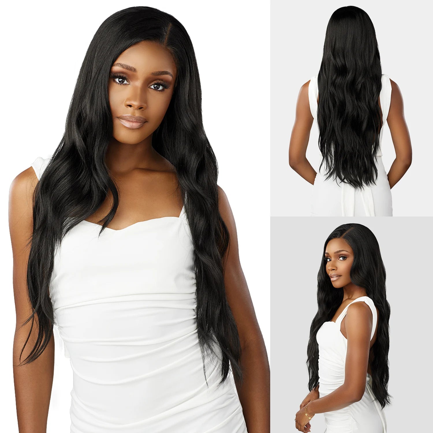 Sensationnel Human Hair Blend Lace Front Synthetic Wig BareLace Glueless Full Lace Unit 5