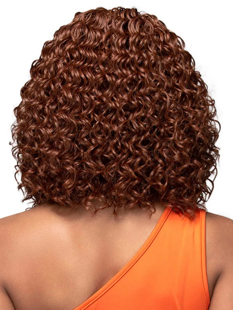 Reddish Brown Water Wave Glueless 7x5 Closure Lace Short Curly Wig 200% Density Burgundy 13x4 Lace Frontal Deep Wave Bob Wig
