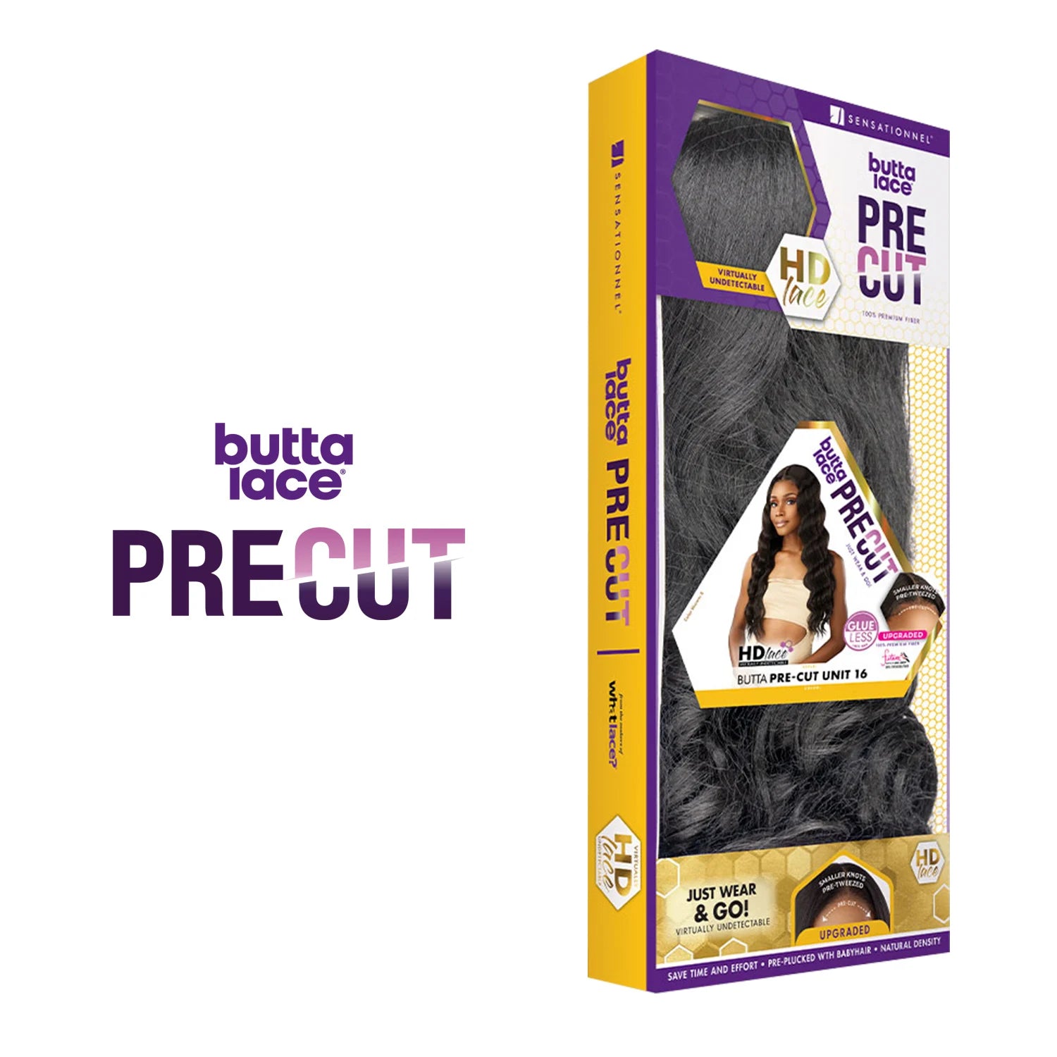 Sensationnel HD Lace Front Synthetic Wig Butta Lace Glueless Pre-Cut Unit 16