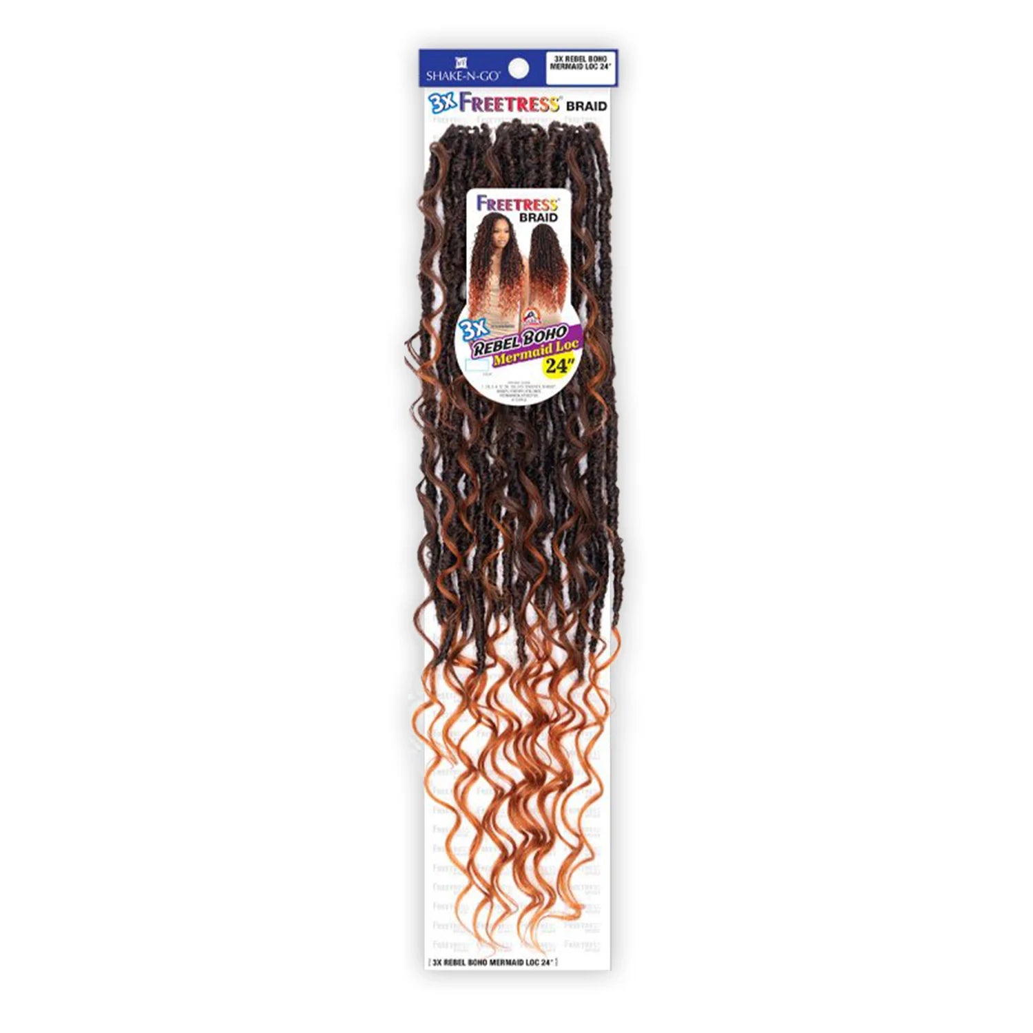 FreeTress Synthetic Crochet Braids 3X Rebel Boho Mermaid Loc 24"