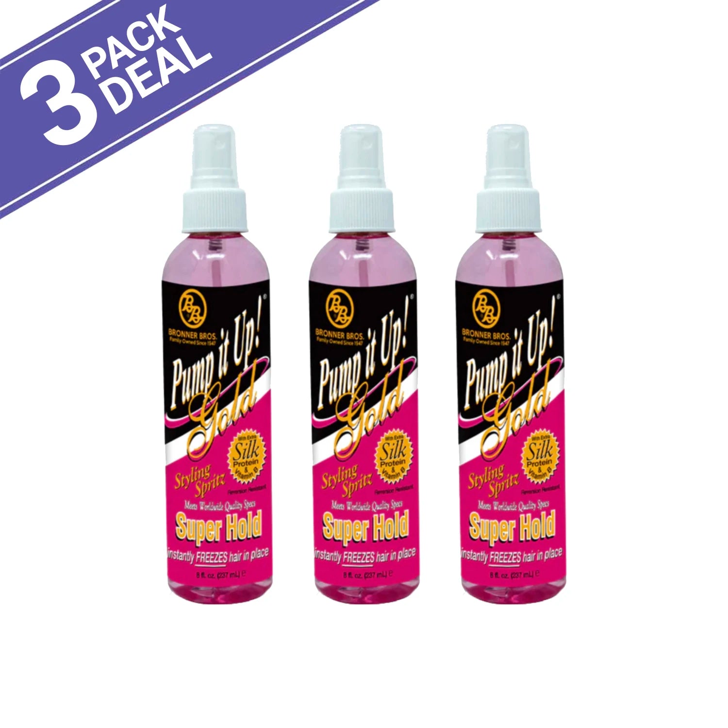 BB Pump It Up Spritz Super 8oz - Fast-Drying, Long-Lasting Hold for Styling, Perfect for Sculpting, and Adding Shine