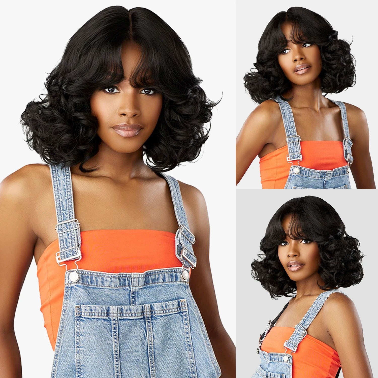 Sensationnel HD Lace Front Synthetic Wig Butta Lace Glueless 90'S Bangs Unit 914