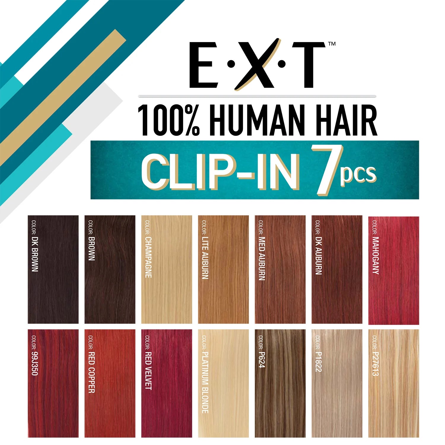 Milky Way Human Hair EXT Clip-In Extension 7pcs Straight 14"