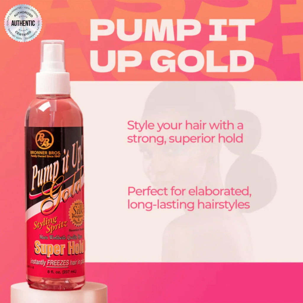 BB Pump It Up Spritz Super 8oz - Fast-Drying, Long-Lasting Hold for Styling, Perfect for Sculpting, and Adding Shine