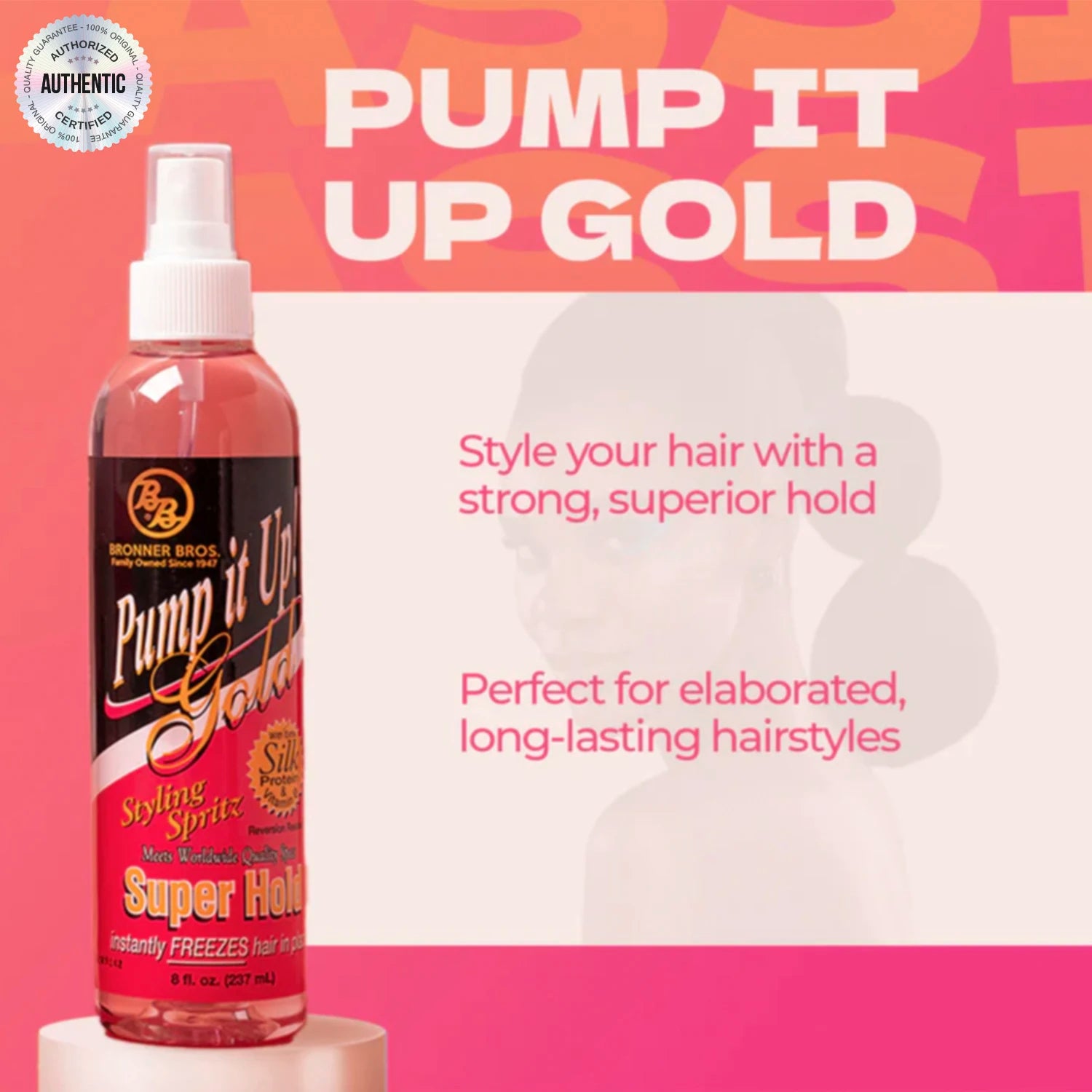 BB Pump It Up Spritz Super 8oz - Fast-Drying, Long-Lasting Hold for Styling, Perfect for Sculpting, and Adding Shine