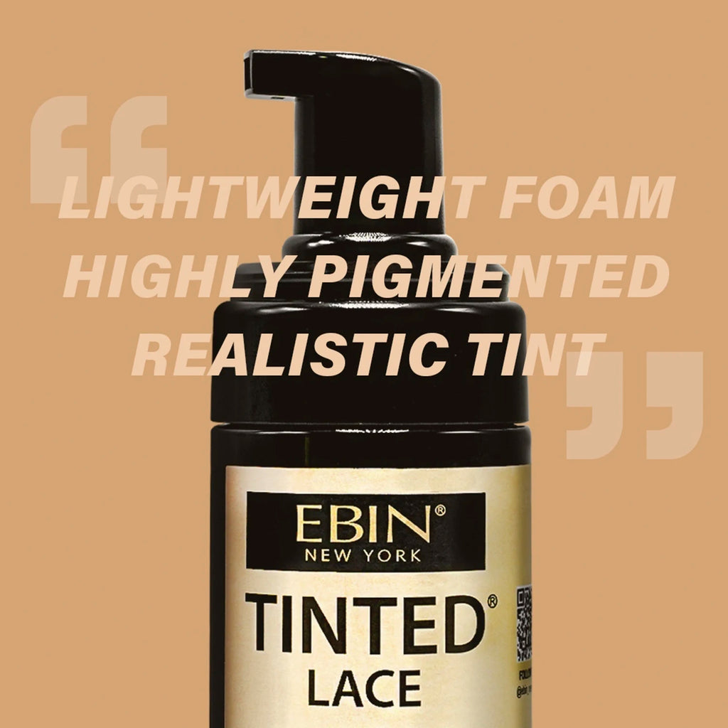 Ebin New York Tinted Lace Mousse 3.38oz/ 100ml - Smooth Application, Natural Finish, Perfect for Blending Lace