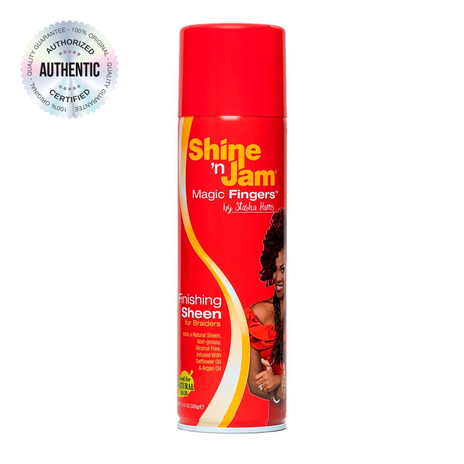 Shine 'n Jam Magic Fingers Hair Spray Finishing Sheen for Braiders 11.05oz - Adds Shine, Lightweight, Perfect for Braided Styles