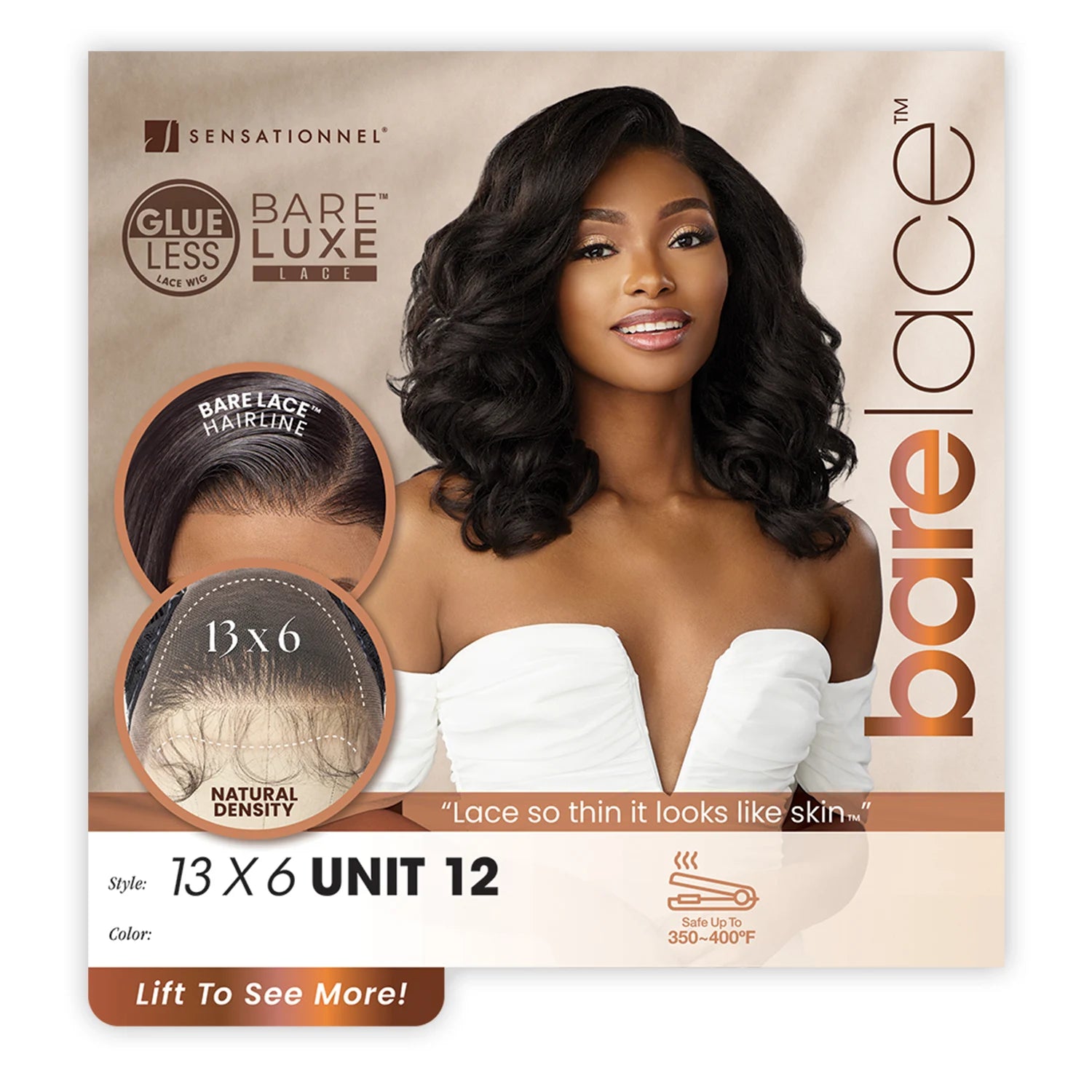 Sensationnel Lace Front Synthetic Wig BareLace Glueless 13X6 Unit 12