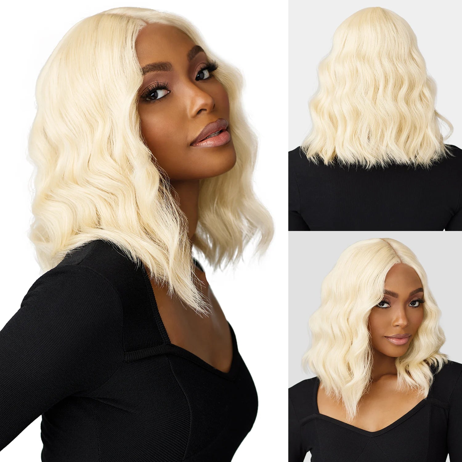 Sensationnel HD Lace Front Synthetic Wig Butta Lace Glueless Chic Bob Lob Unit 5