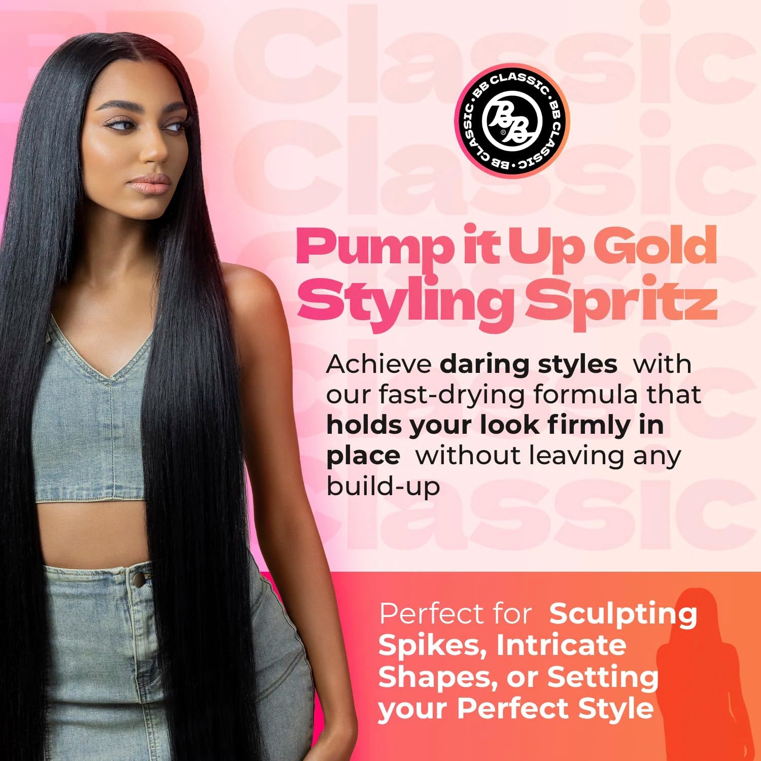 BB Pump It Up Spritz Super 8oz - Fast-Drying, Long-Lasting Hold for Styling, Perfect for Sculpting, and Adding Shine