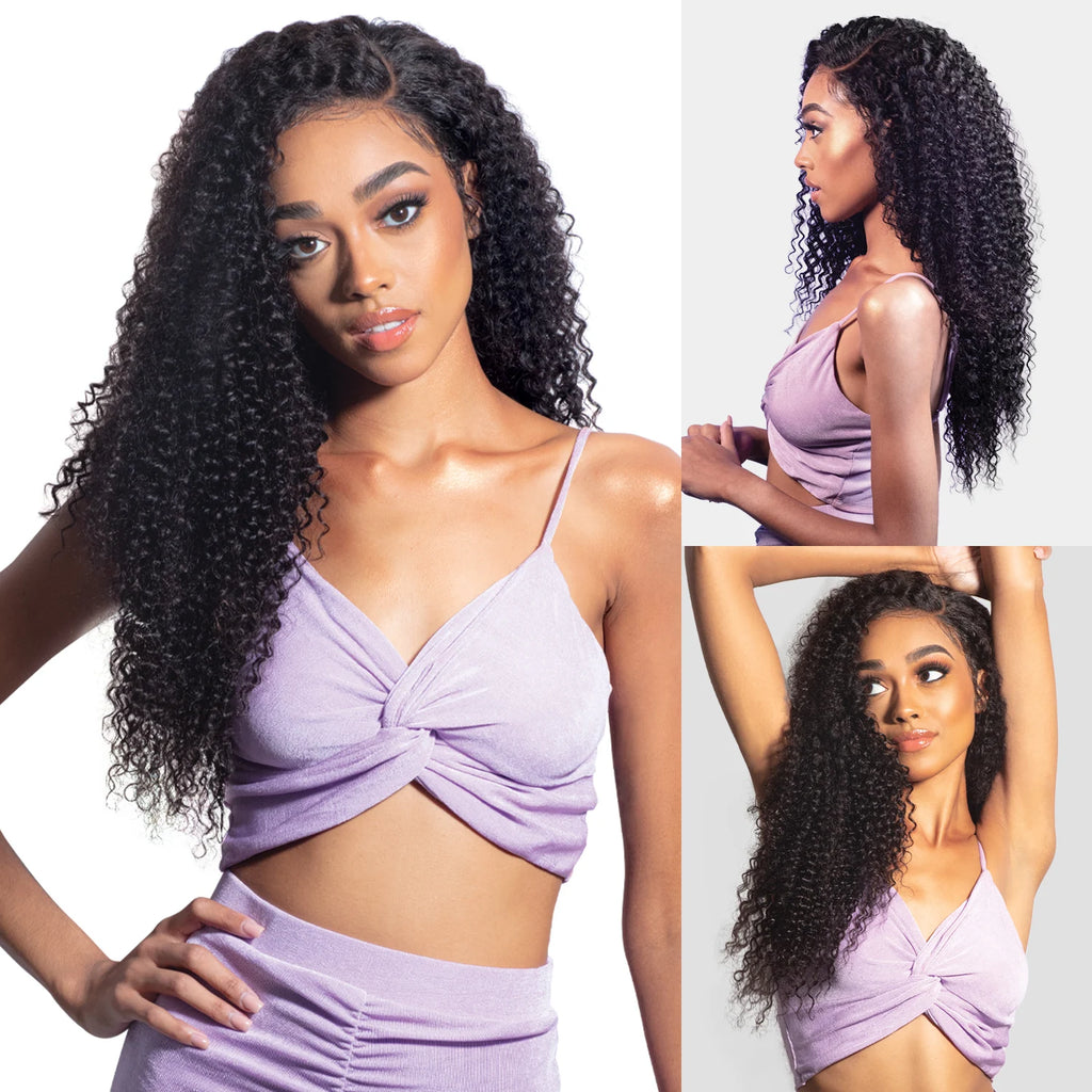 Shake-N-Go Glossy Virgin Remy Hair HD Lace Closure 4X4 Spanish Curl 12'' – Natural Shine, Soft Texture, Easy Blend, Perfect Fit