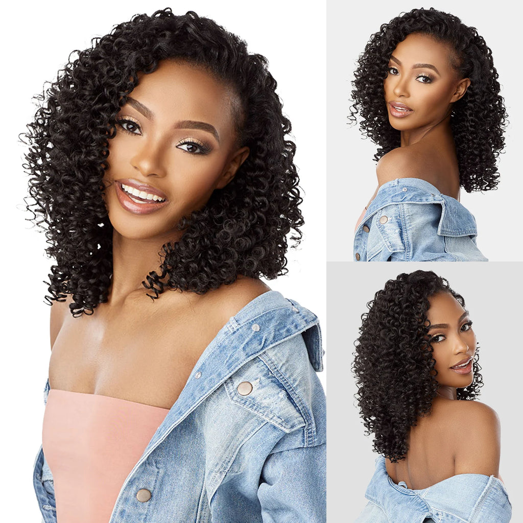 Sensationnel Textured Clip-Ins Synthetic Weave Curls Kinks N Co Curl Crusher 10"