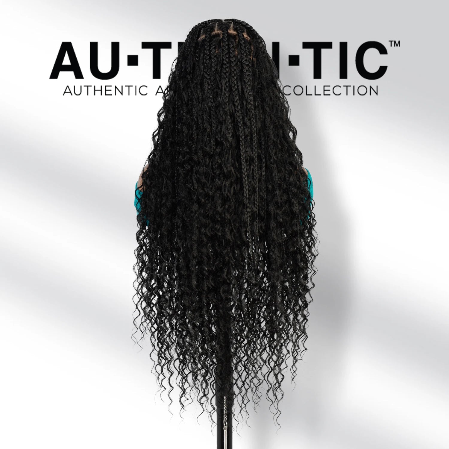 Authentic Glueless Full Lace Braided Wig Medium Knotless Boho Box Braid Deep Twist 32" BW Unit3