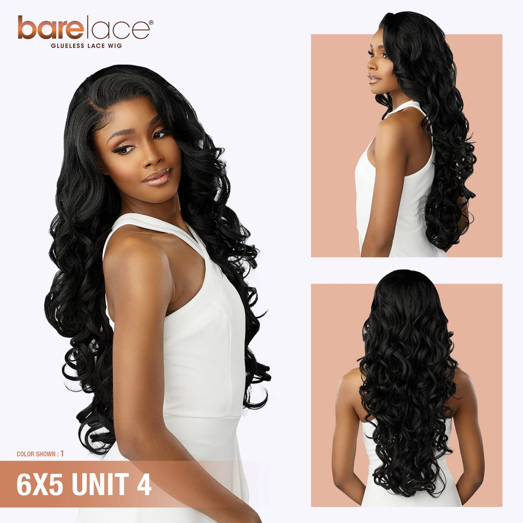 Sensationnel HD Lace Front Synthetic Wig BareLace Glueless 6X5 Closure Wig Unit 4