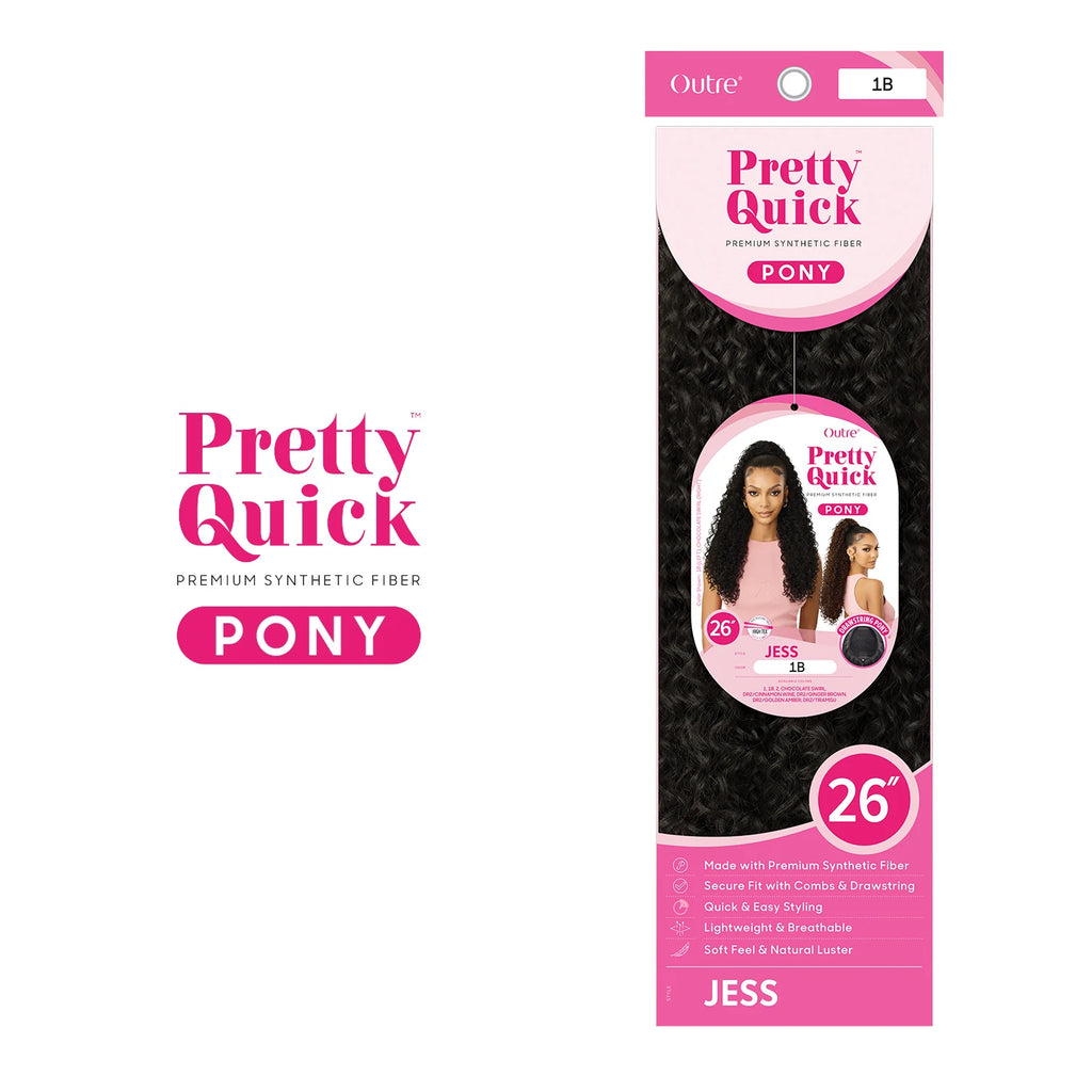 Outre Synthetic Drawstring Ponytail Pretty Quick Pony Jess