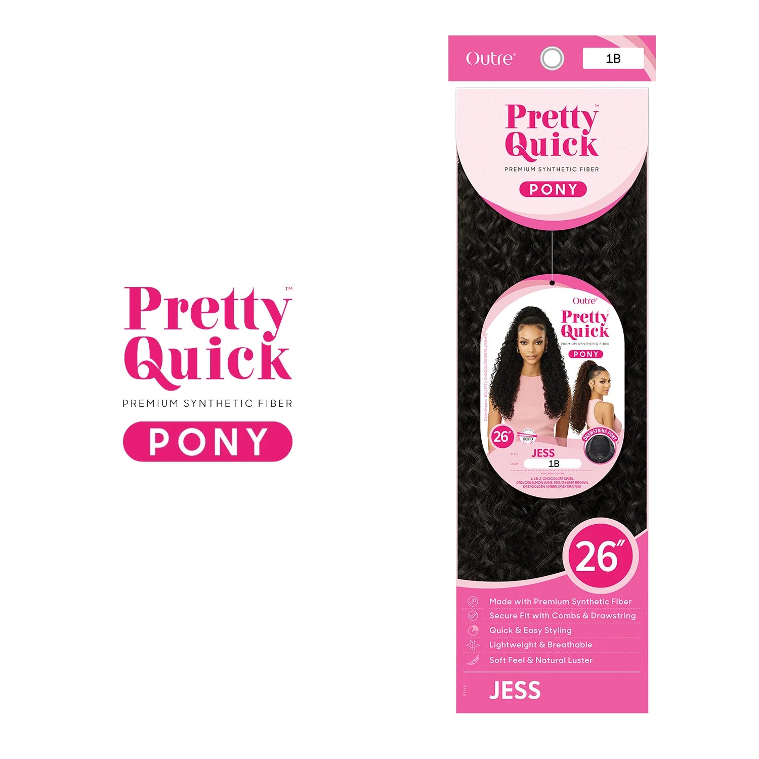 Outre Synthetic Drawstring Ponytail Pretty Quick Pony Jess