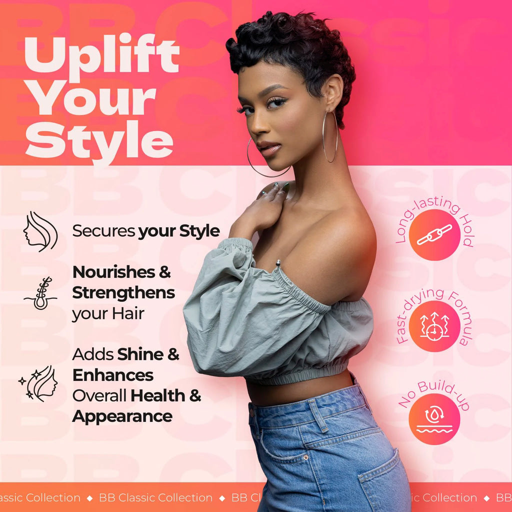 BB Pump It Up Spritz Super 8oz - Fast-Drying, Long-Lasting Hold for Styling, Perfect for Sculpting, and Adding Shine