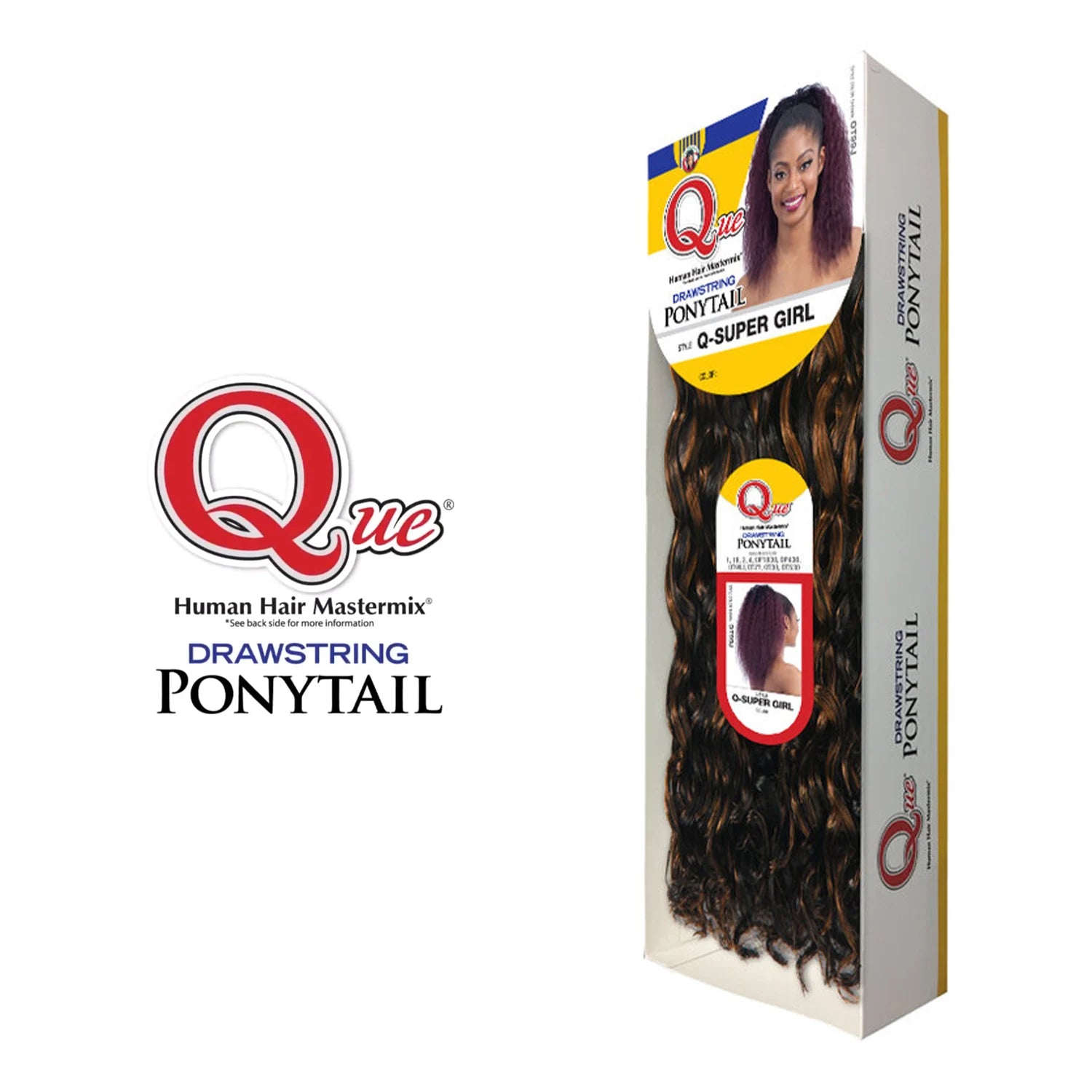 Milky Way Que Human Hair Blend Drawstring Ponytail Q-Super Girl