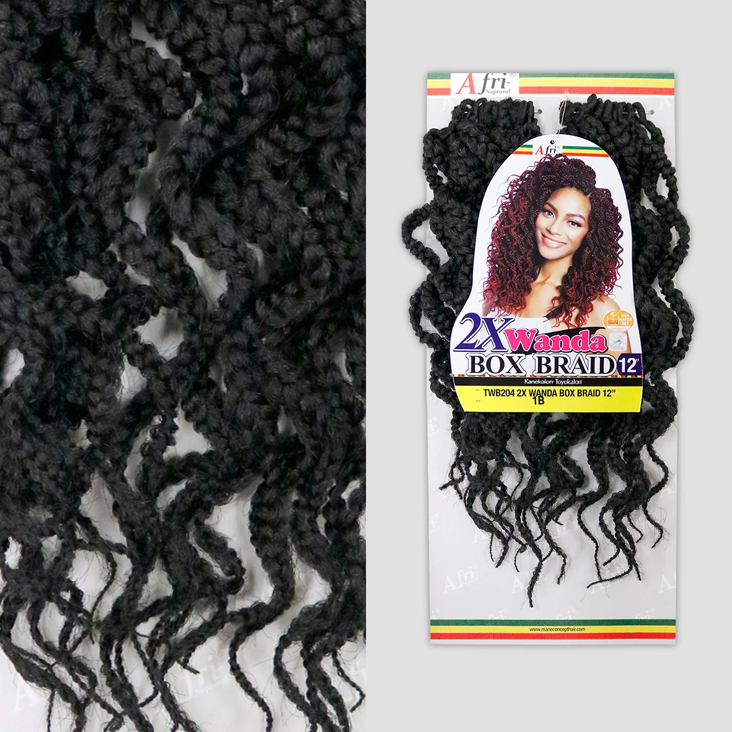 Mane Concept Synthetic Hair Crochet Braids 2X Wanda Box Braid 12"