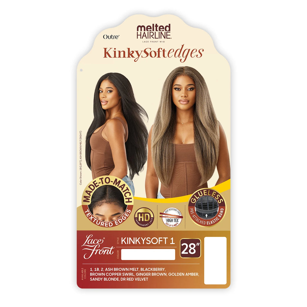Outre HD Lace Front Synthetic Wig Melted Hairline Glueless KinkySoftedges Kinkysoft 1