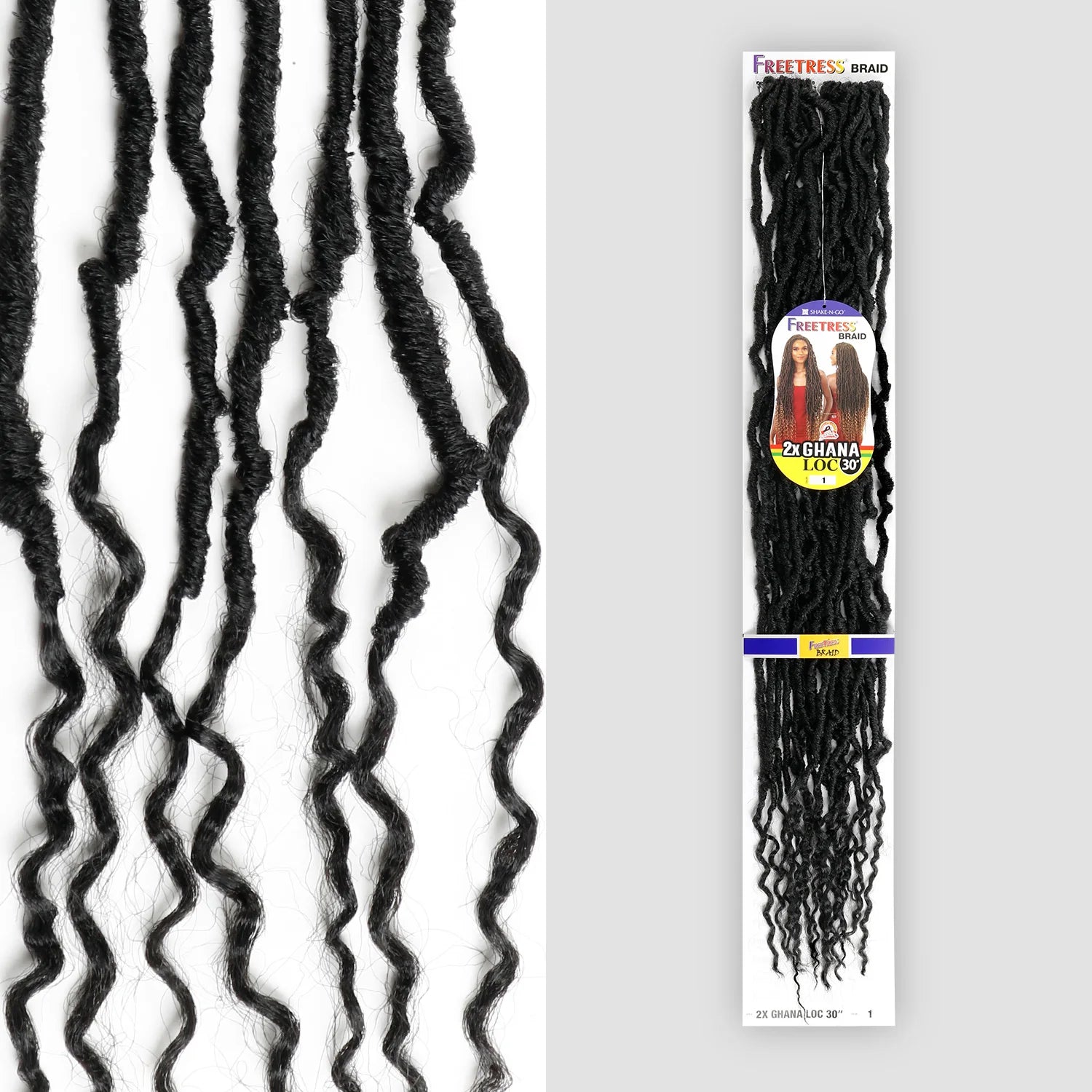 FreeTress Synthetic Crochet Braids 2X Ghana Loc 30"