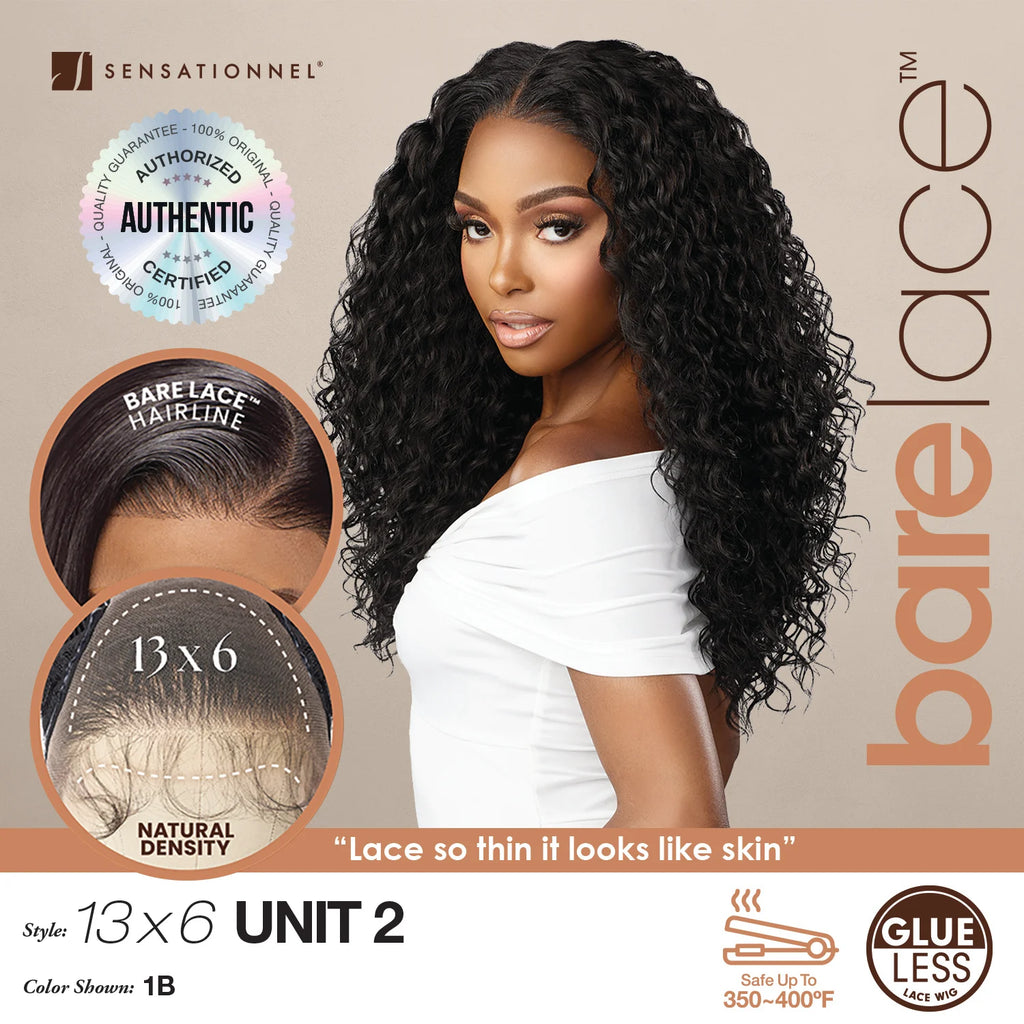 Sensationnel Glueless BareLace HD Lace Front Wig 13X6 Unit 2 – Pre-Plucked, Glueless, Heat Safe