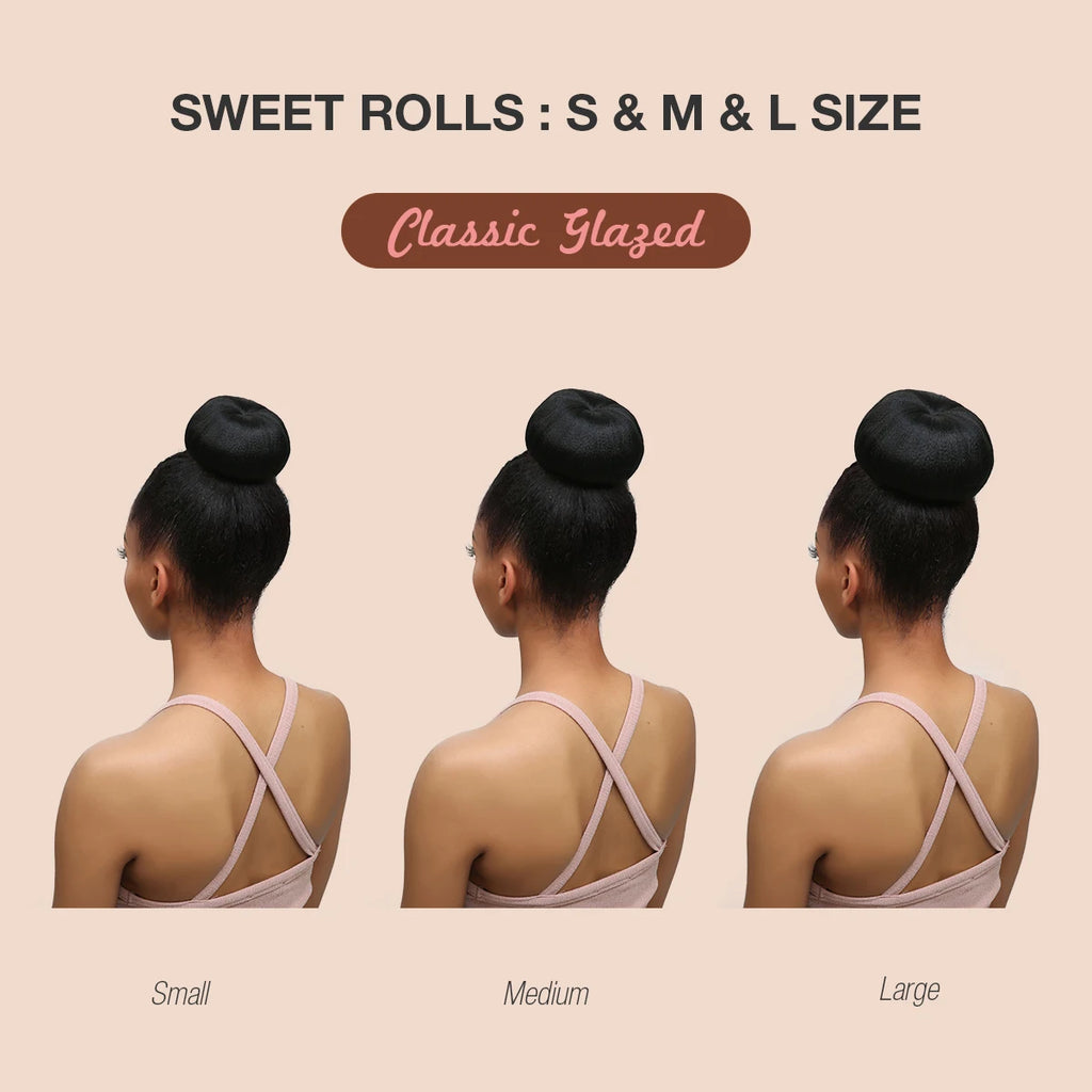 Instant Glitz Synthetic Hair Bun Sweet Rolls Classic Glazed (S)