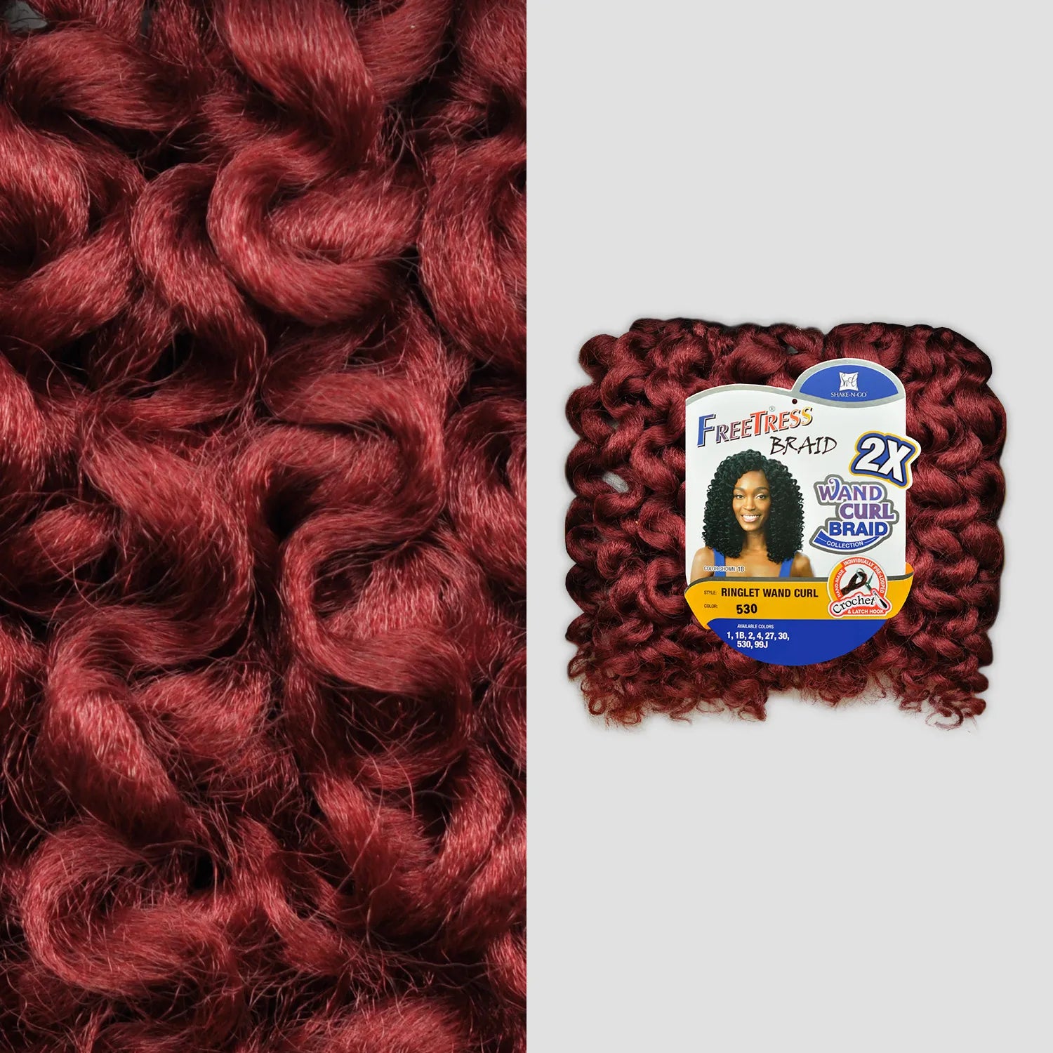 FreeTress Synthetic Hair Crochet Braids 2X Ringlet Wand Curl