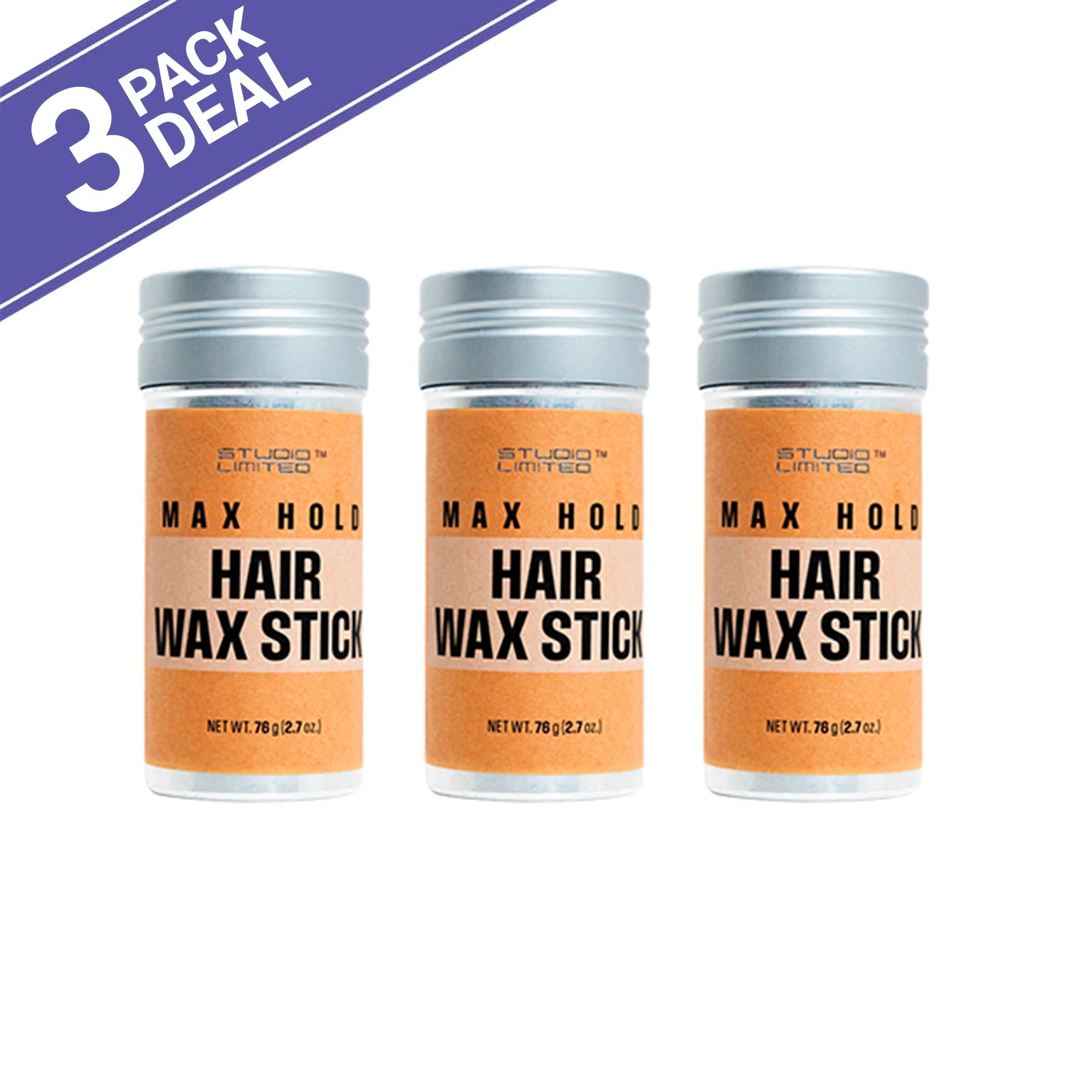 Studio Limited Hair Wax Stick Max Hold 2.7oz/ 76g - Ultimate Control, Strong Hold, Long-Lasting Styles