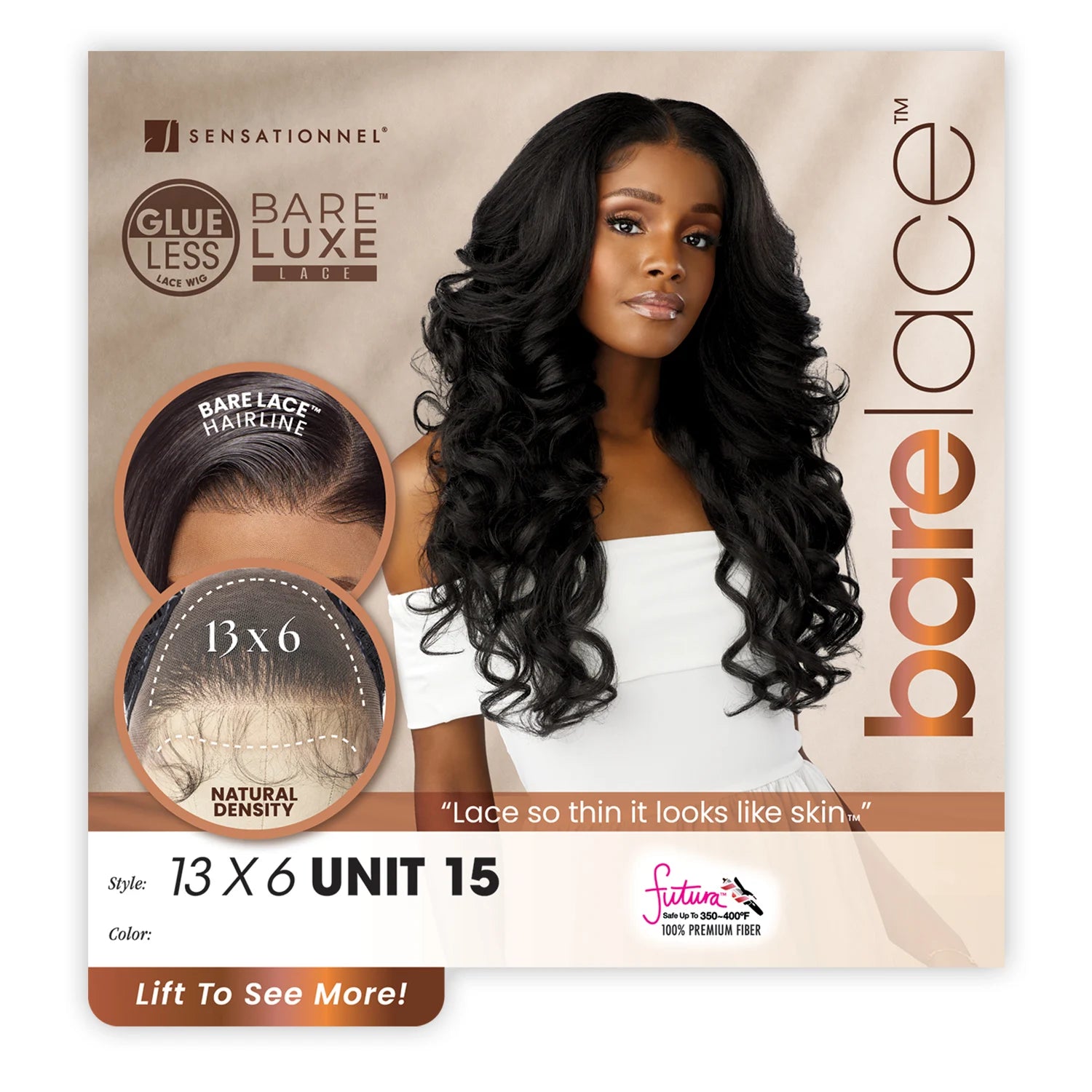 Sensationnel Lace Front Synthetic Wig BareLace Glueless 13X6 Unit 15