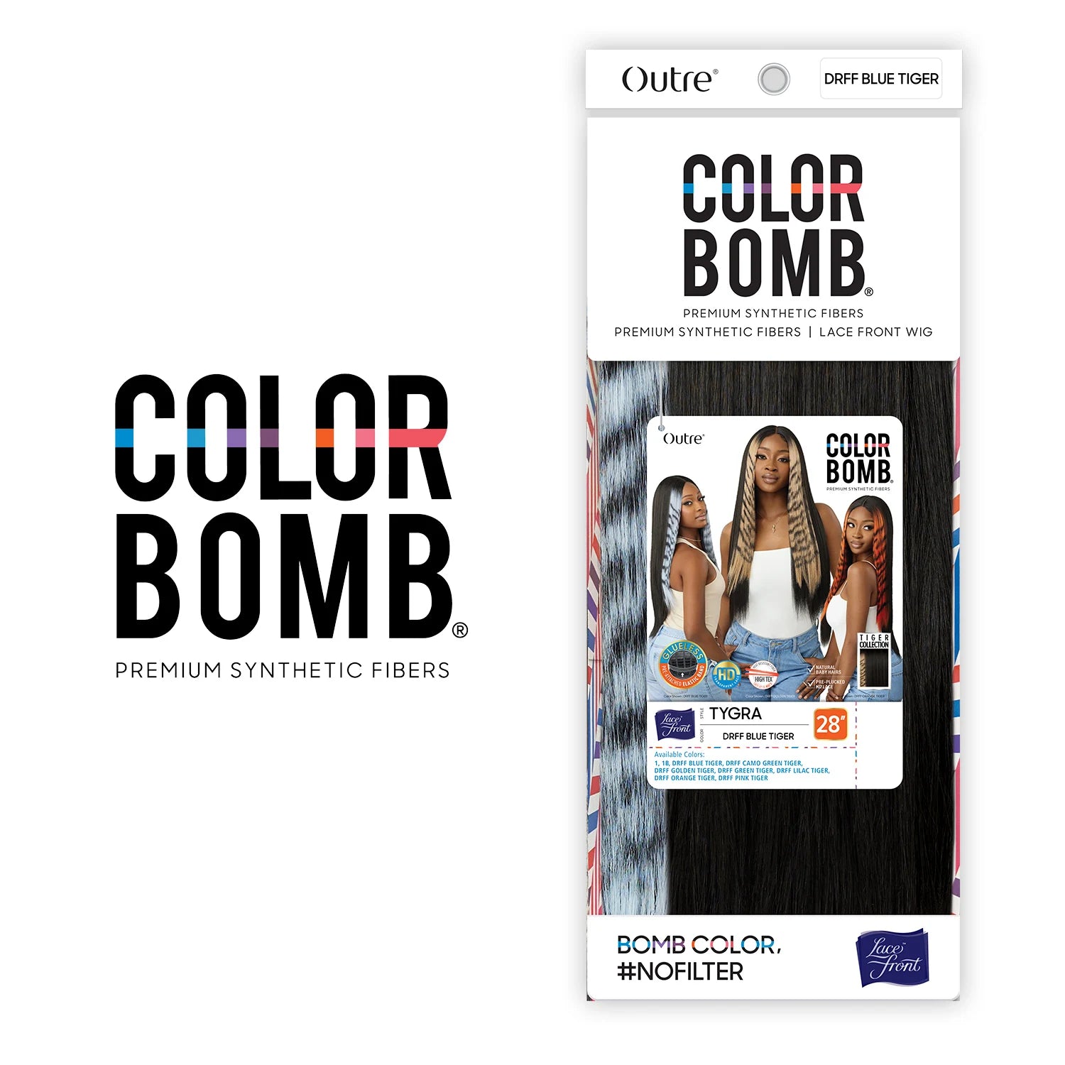 Outre HD Lace Front Synthetic Wig Glueless Color Bomb Tygra