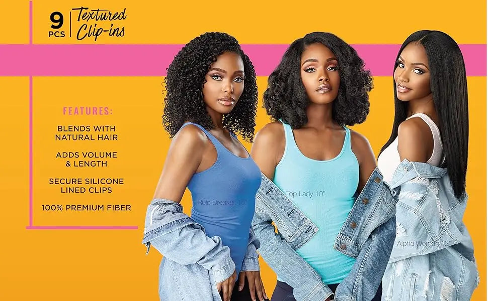 Sensationnel Instant Weave Curls Kinks N Co Half Wig Alpha Woman - Natural Curls, Effortless Style, Versatile Look