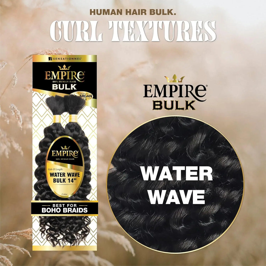 Sensationnel Human Hair Braids Empire Water Wave Bulk 14"