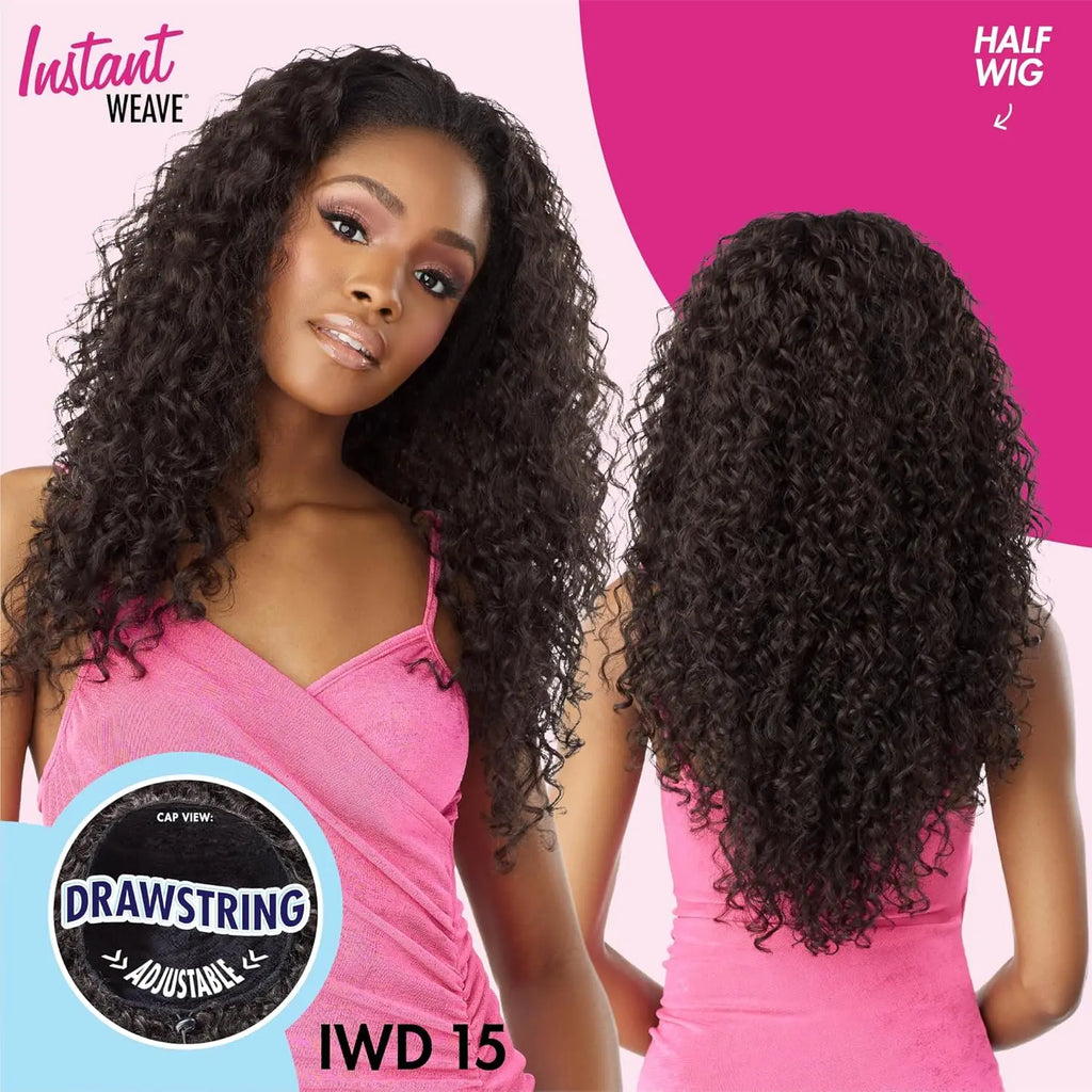 Sensationnel Instant Weave Half Wig Drawstring Cap IWD 15 - Effortless Style, Easy to Wear, Natural Look