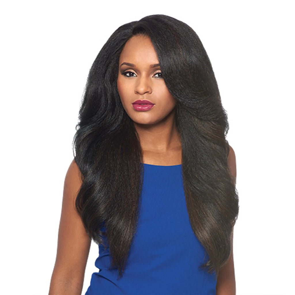 Outre Synthetic Lace Front Wig L Part Neesha – Natural Look, Soft Texture, Easy Wear, Pre-Plucked L Part, Flawless Fit