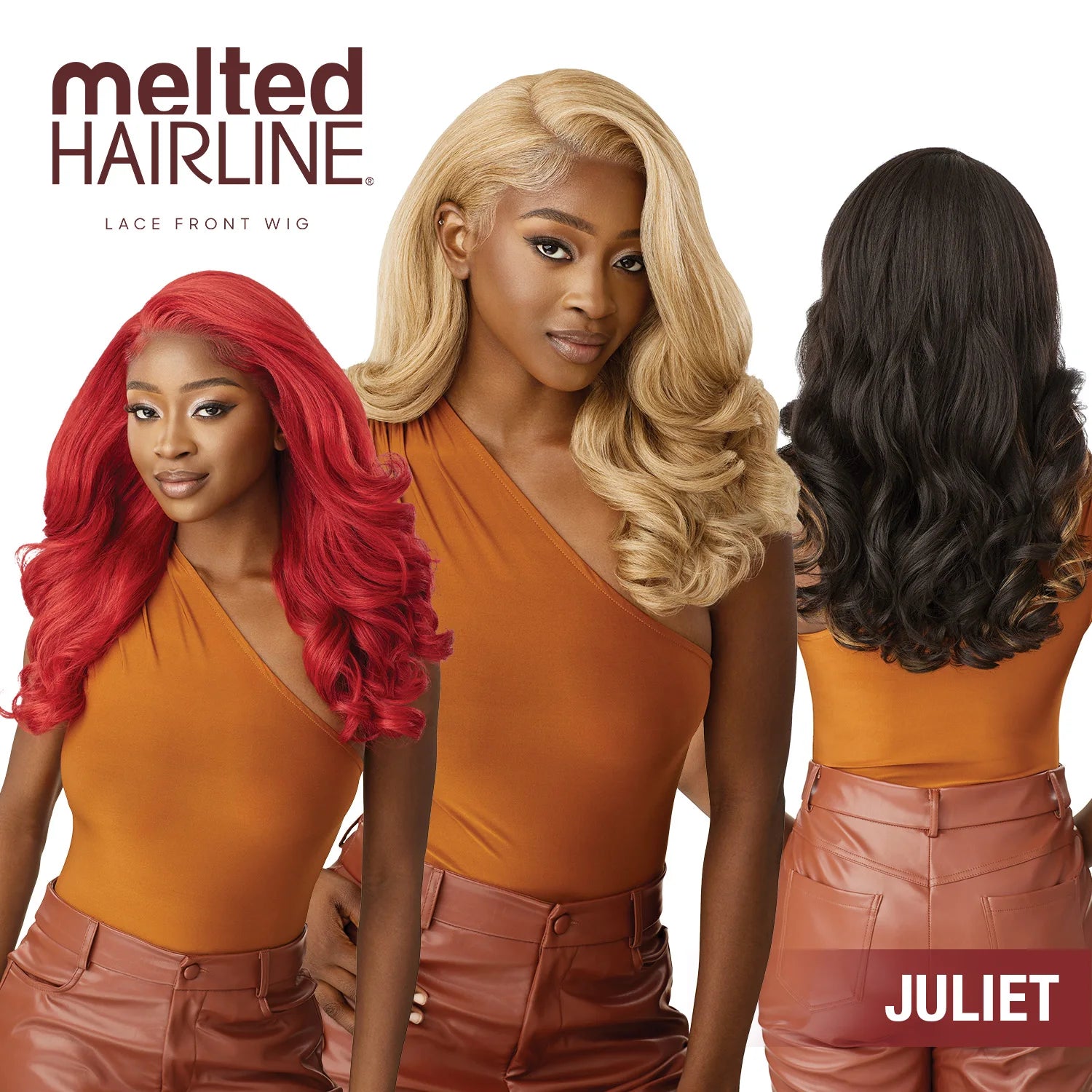 Outre Melted Hairline HD Lace Front Wig Glueless Juliet - Body Wave, Natural Baby Hair, Pre-Plucked, Heat Safe