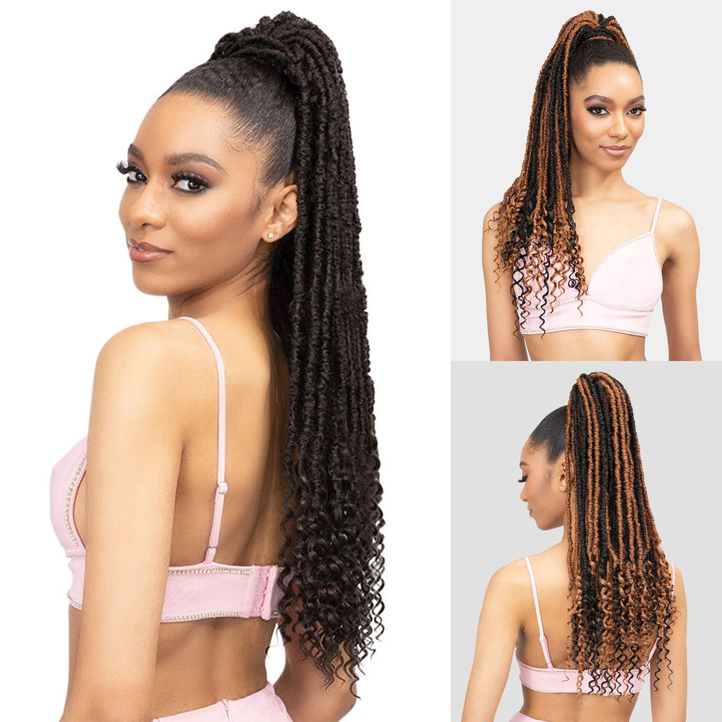 Janet Collection Synthetic Ponytail Remy Illusion Braid Pony Tampa 26"